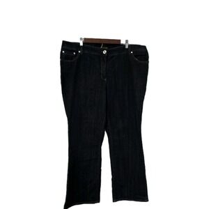 Dana Buchman Women's Jeans  22W Dark Blue Denim